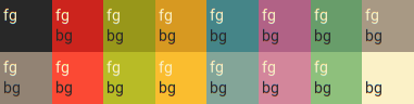 gruvbox color scheme (dark mode)